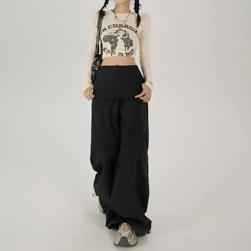 Rose Casual Pants Women's Black-6