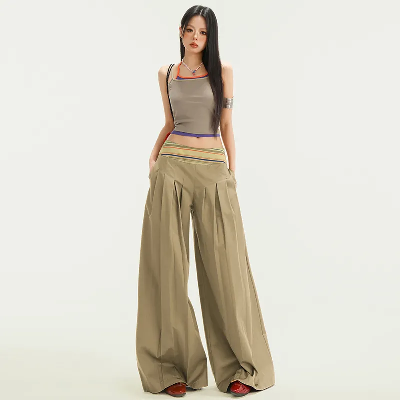 Rose Casual Pants Women's Khaki-5