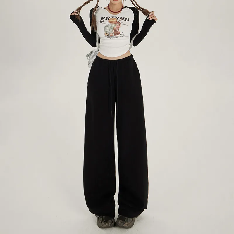 Rose Casual Pants Women's Black-2