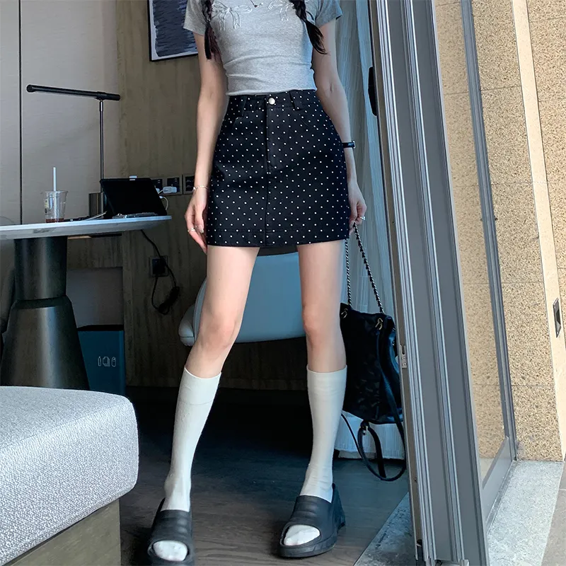 Rose Denim Short Skirts Women's-7