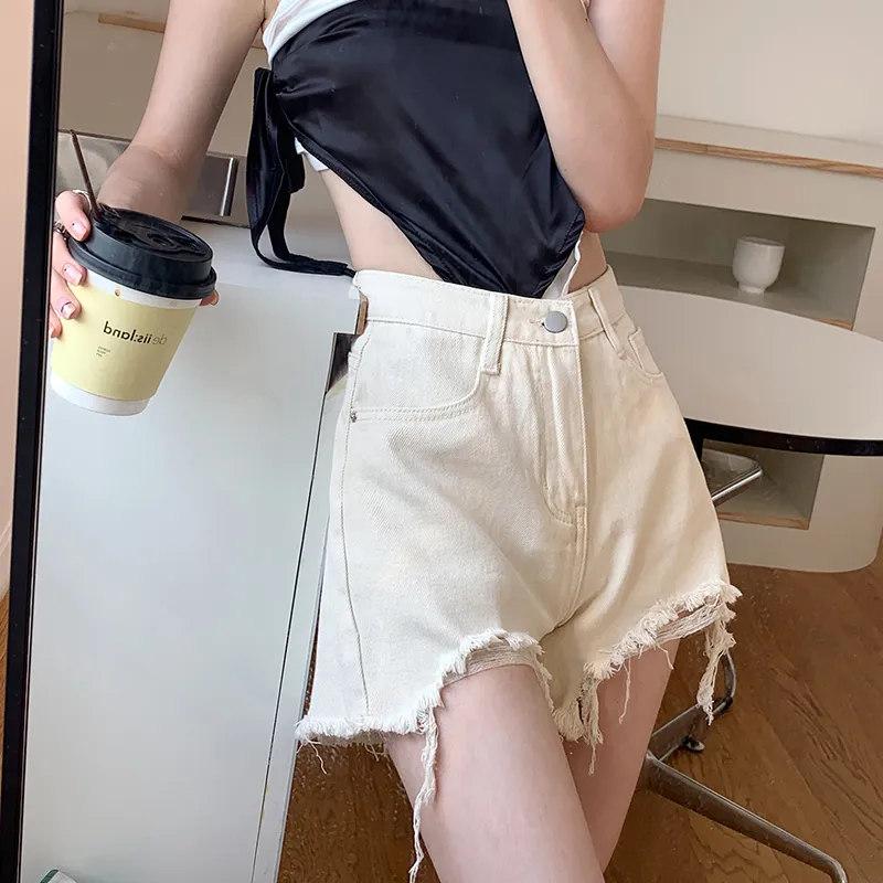 Rose Denim Shorts Women's-10