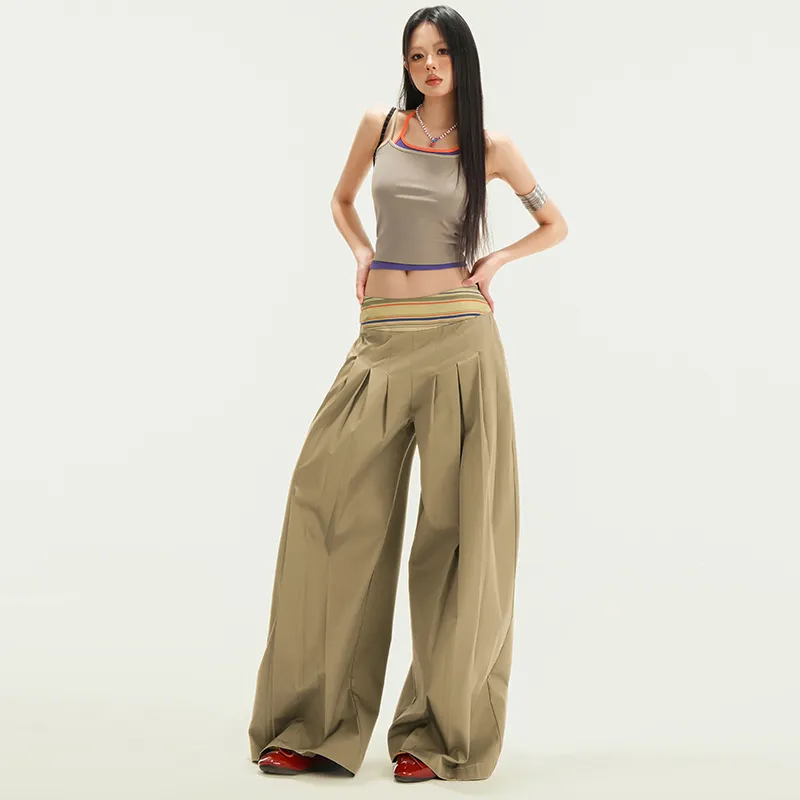 Rose Casual Pants Women's Khaki-6