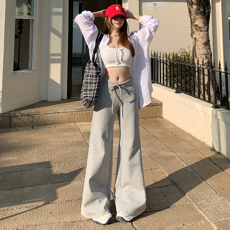 Rose Casual Pants Women's Light Gray-8