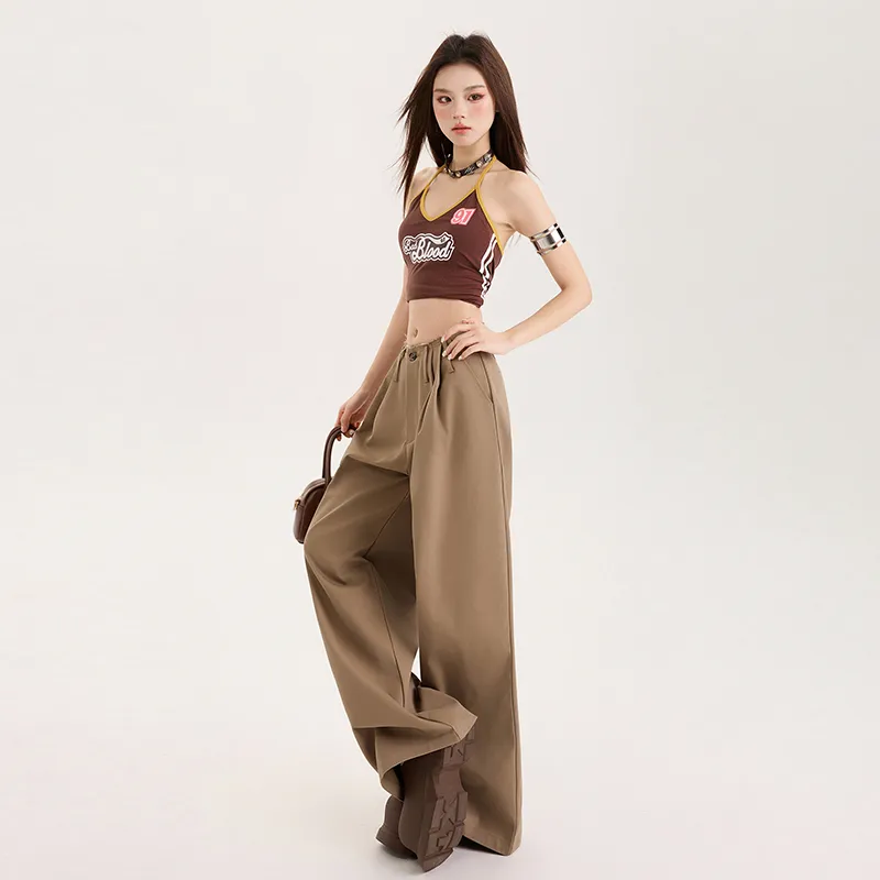 Rose Casual Pants Women's Khaki-8