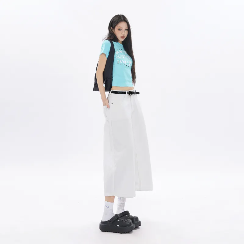 Rose Denim Shorts Women's White-6