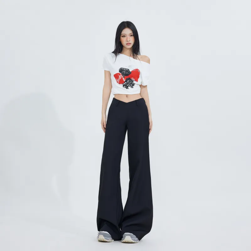 Rose Casual Pants Women's Black-5