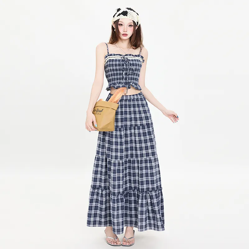 Rose Two Piece Skirt Sets Women's-4