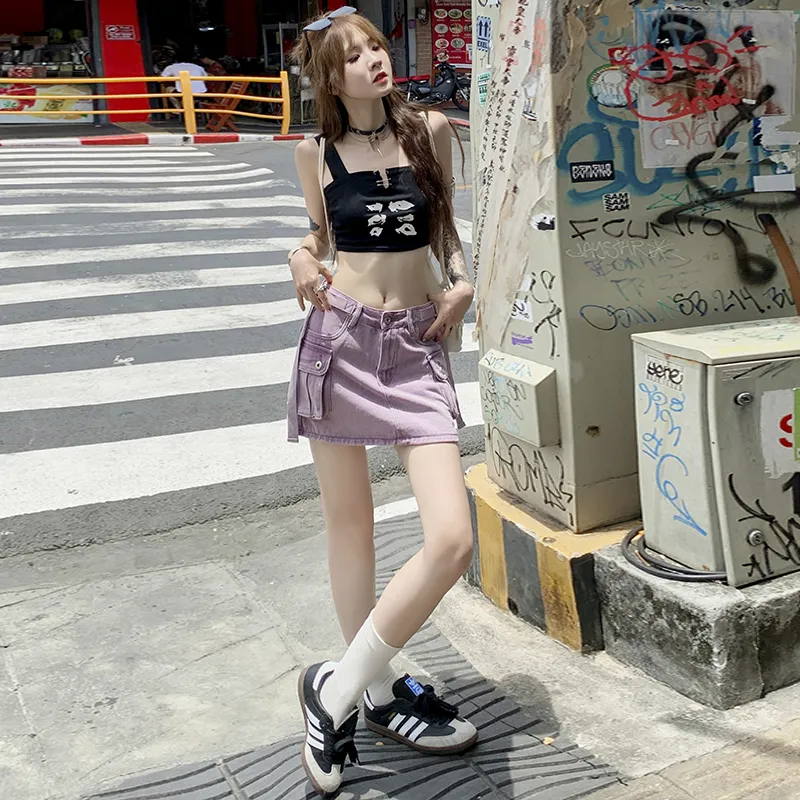 Rose Cargo Short Skirts Women's-5