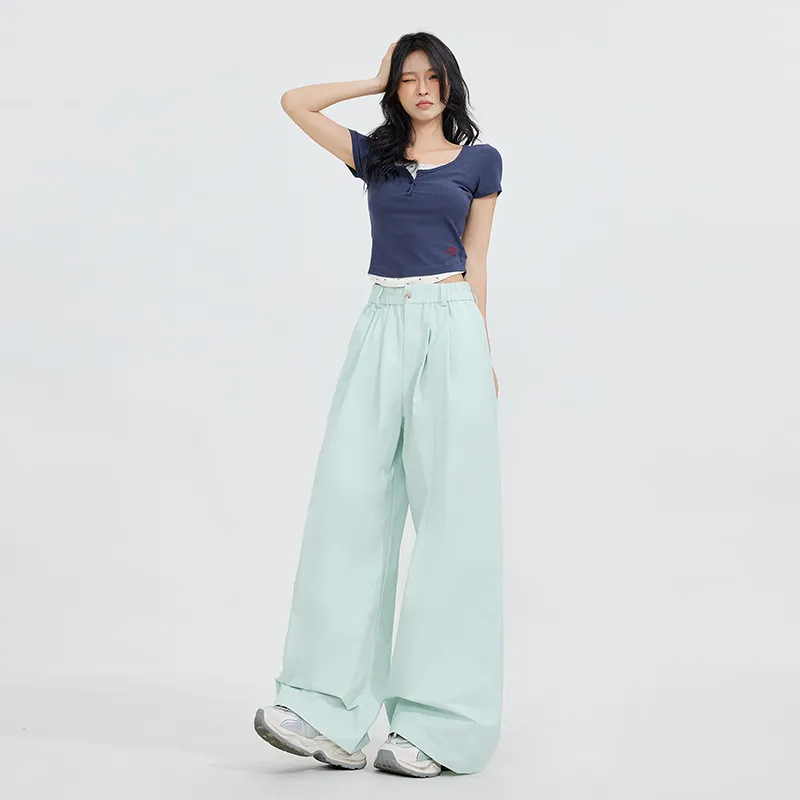 Rose Casual Pants Women's Green-3