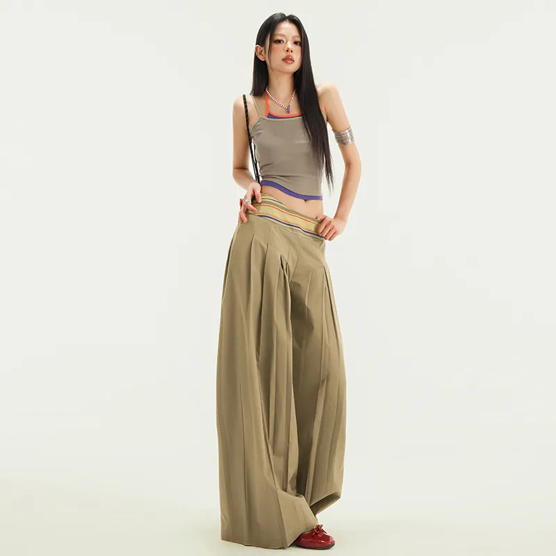 Rose Casual Pants Women's Khaki-2
