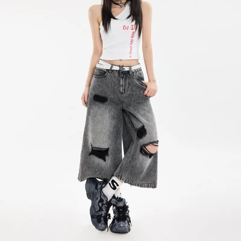 Rose Denim Shorts Women's-10