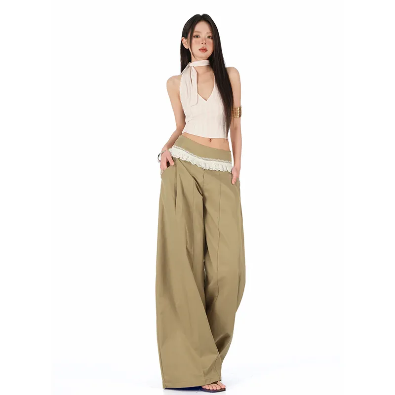 Rose Casual Pants Women's Khaki-6
