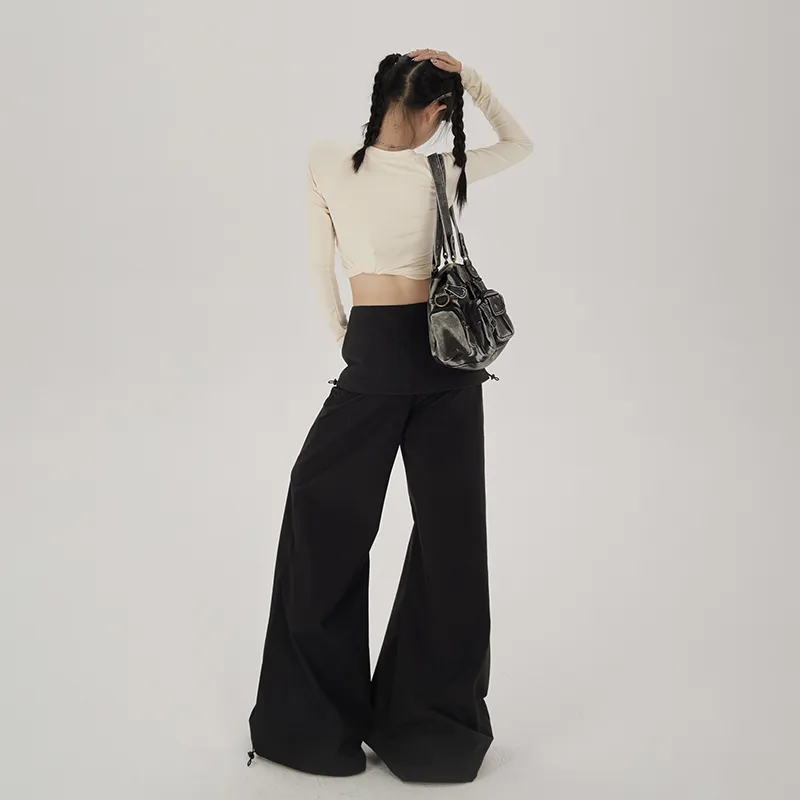 Rose Casual Pants Women's Black-2