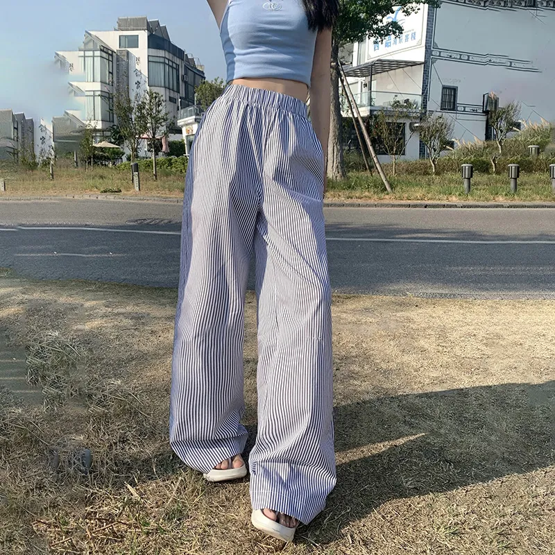 Rose Casual Pants Women's Light Blue-3