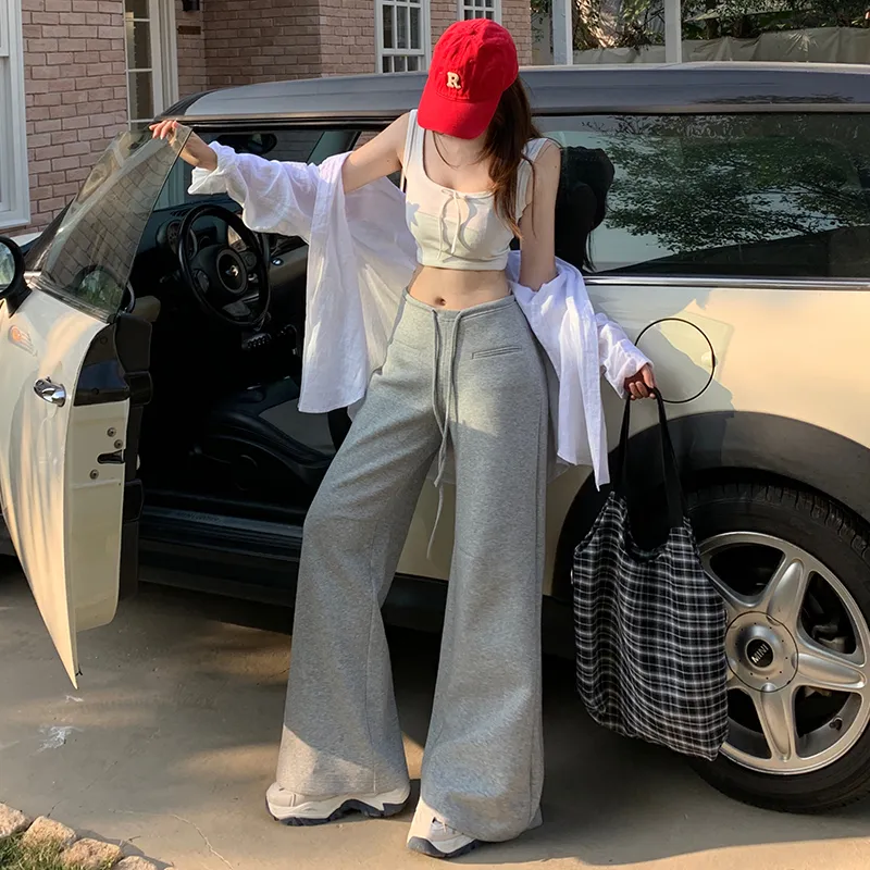Rose Casual Pants Women's Light Gray-2