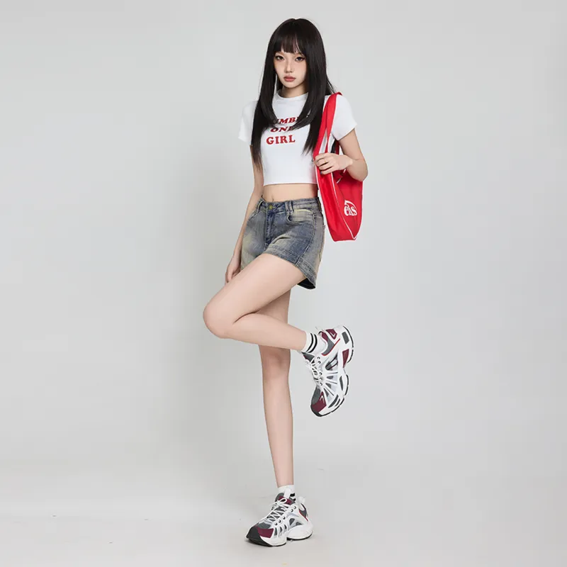 Rose Denim Shorts Women's-11
