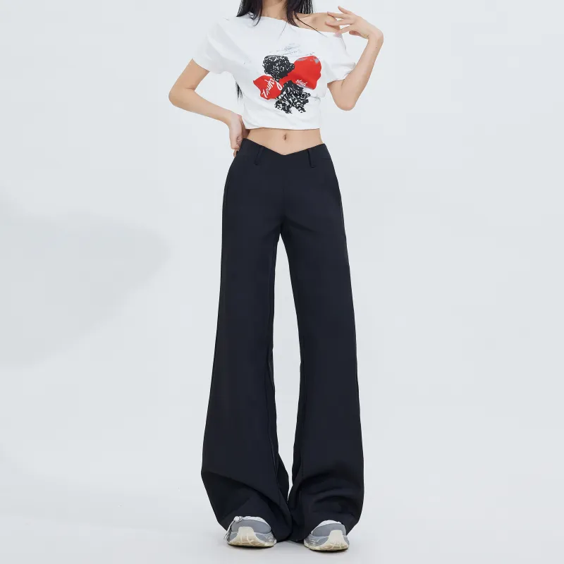 Rose Casual Pants Women's Black-10