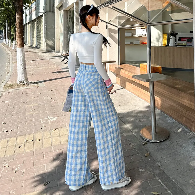 Rose Casual Pants Women's Sky Blue-5