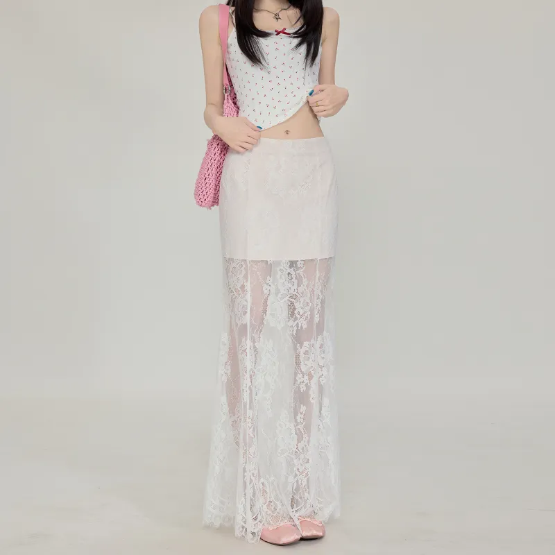 Rose Casual Long Skirt Women's Image Color-3