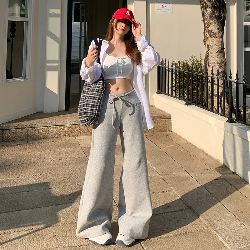 Rose Casual Pants Women's Light Gray-7