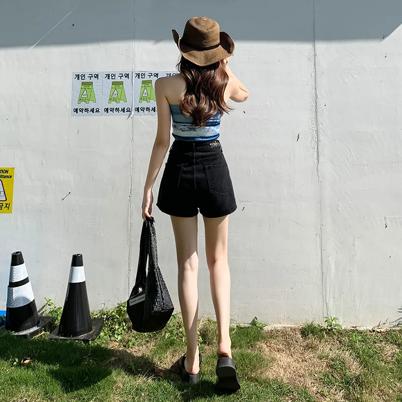 Rose Denim Short Skirts Women's-5