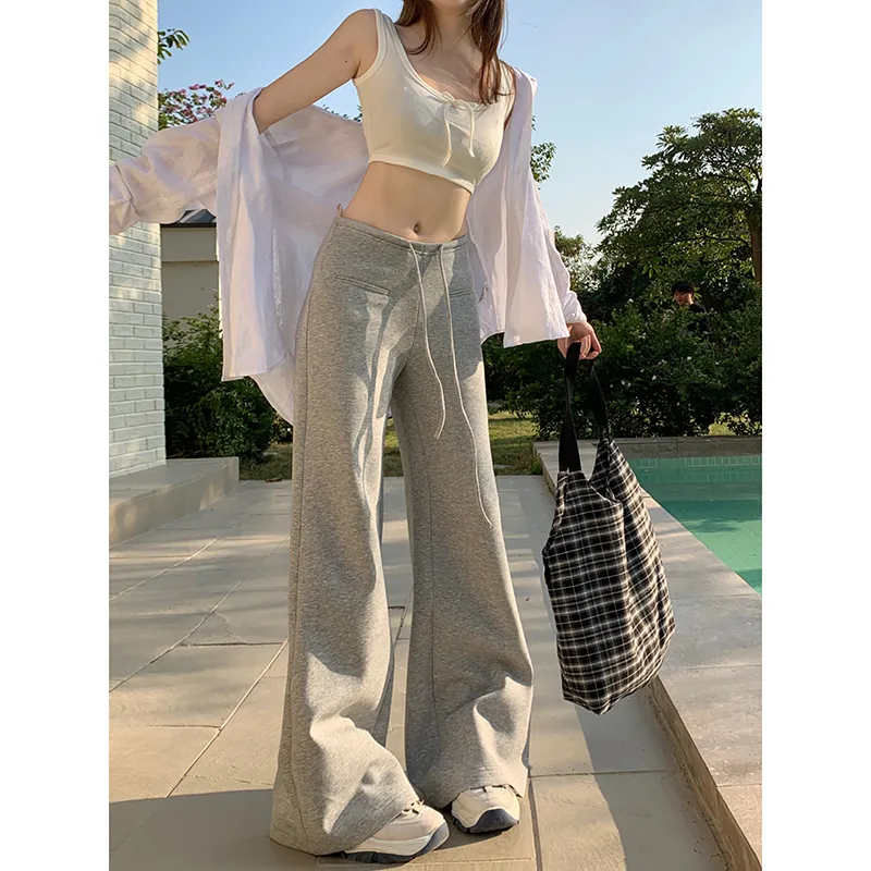 Rose Casual Pants Women's Light Gray-1