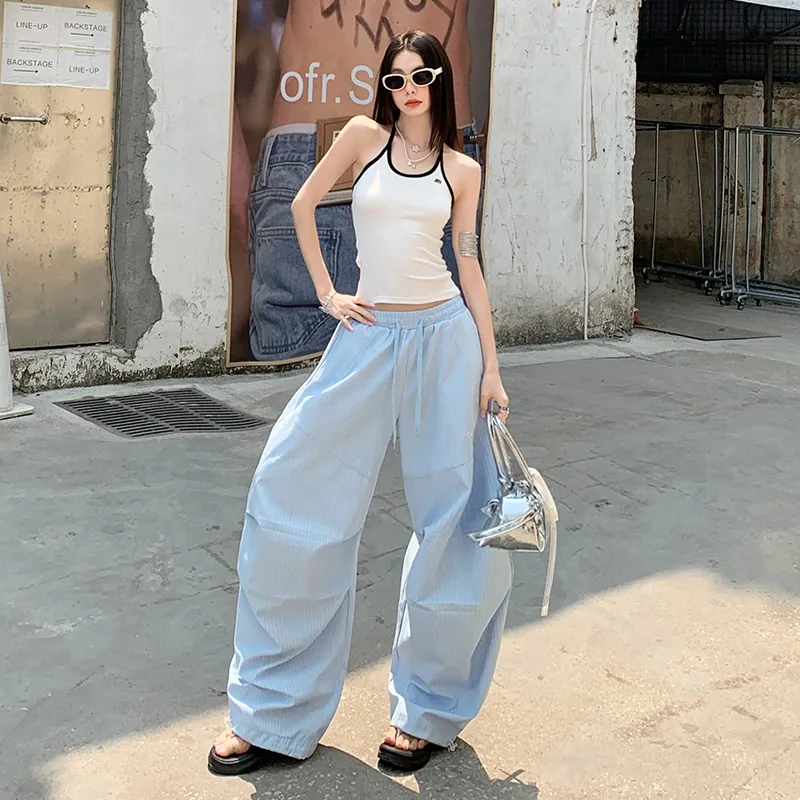 Rose Casual Pants Women's Light Blue-6