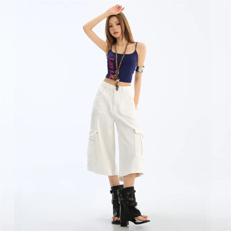 Rose Denim Shorts Women's-4