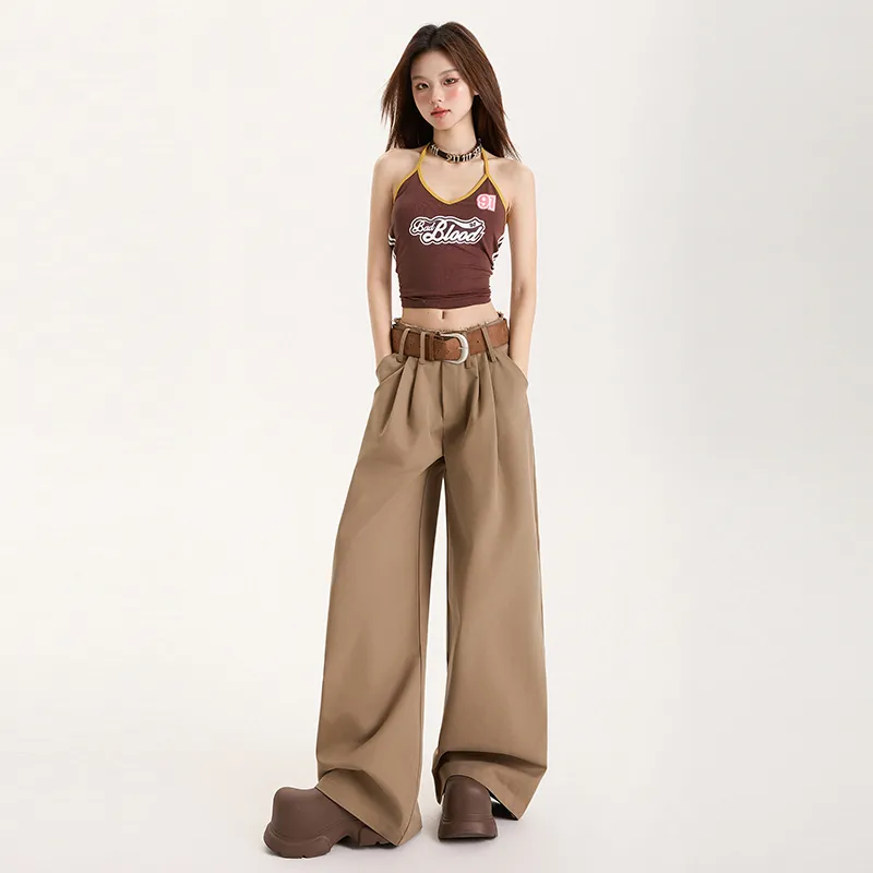 Rose Casual Pants Women's Khaki-3