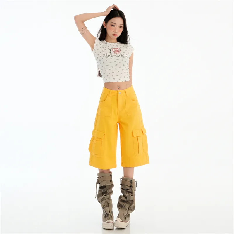 Rose Denim Shorts Women's-7