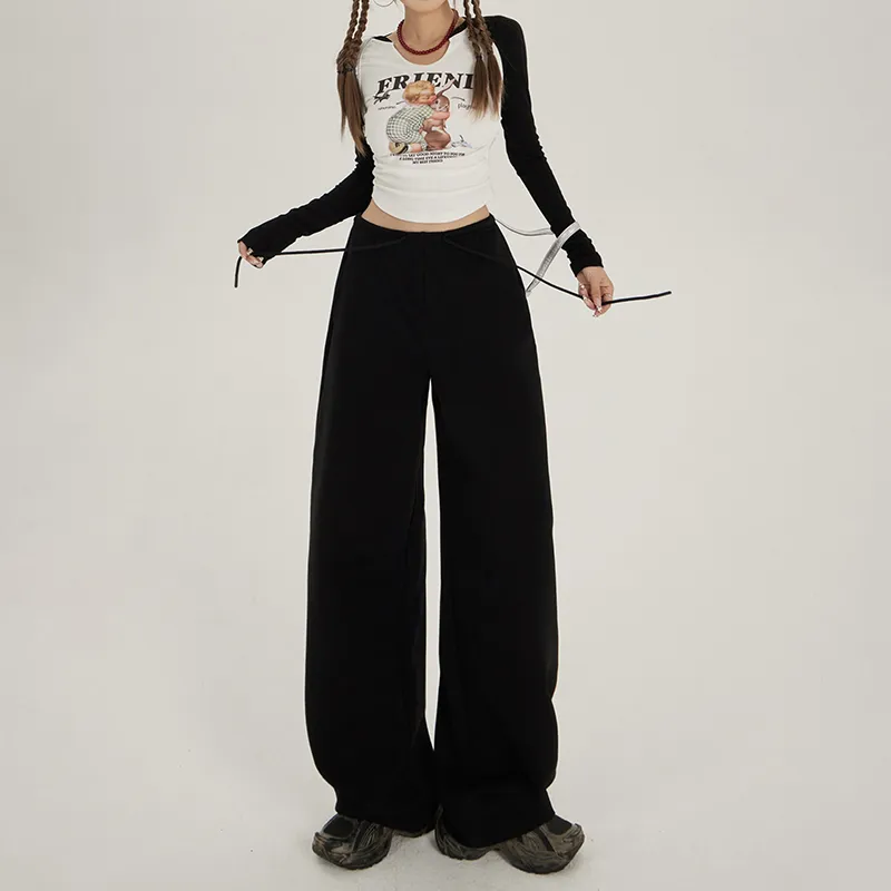 Rose Casual Pants Women's Black-10
