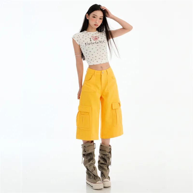 Rose Denim Shorts Women's-11
