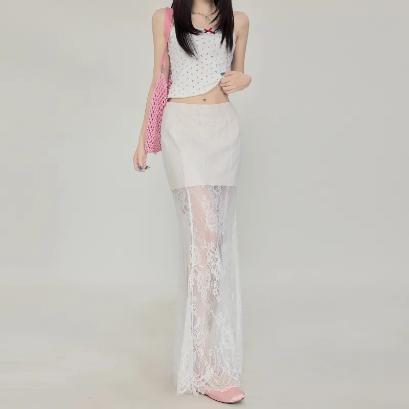 Rose Casual Long Skirt Women's Image Color-4