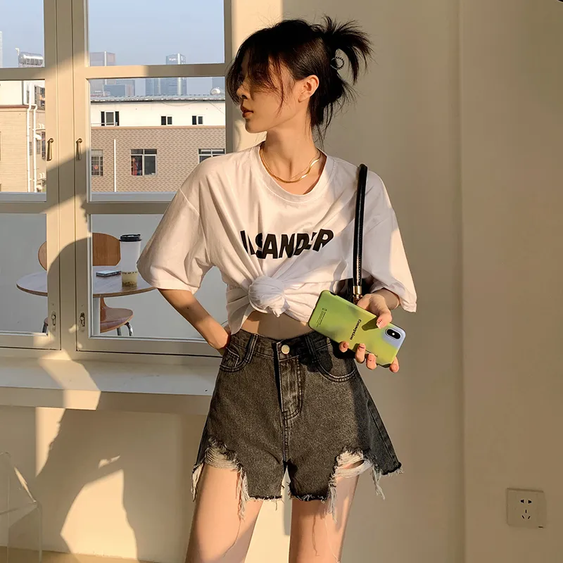 Rose Denim Shorts Women's-19