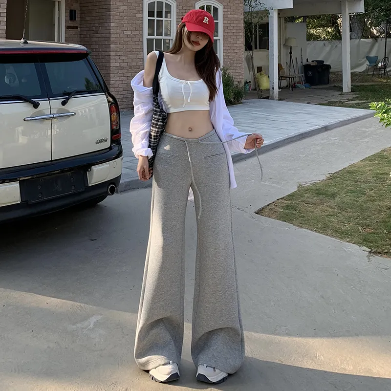Rose Casual Pants Women's Light Gray-4