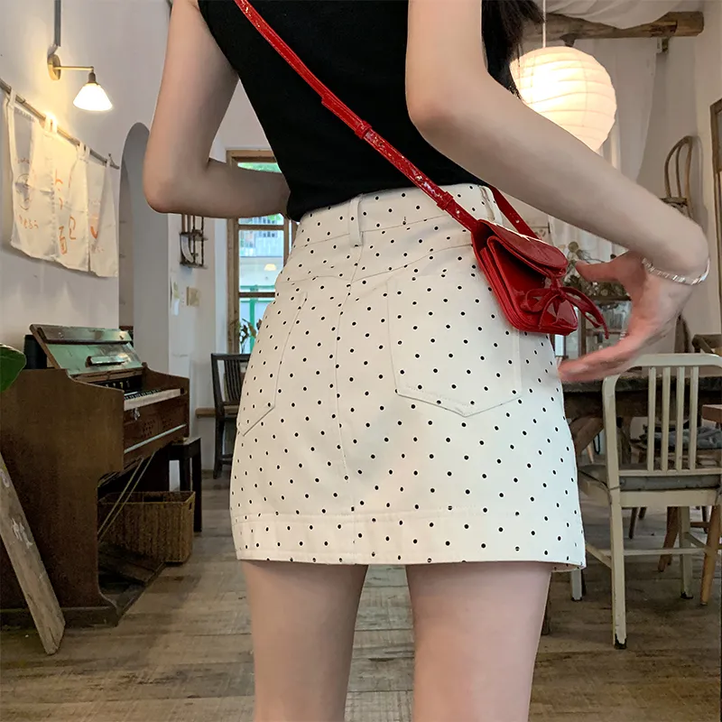 Rose Denim Short Skirts Women's-1