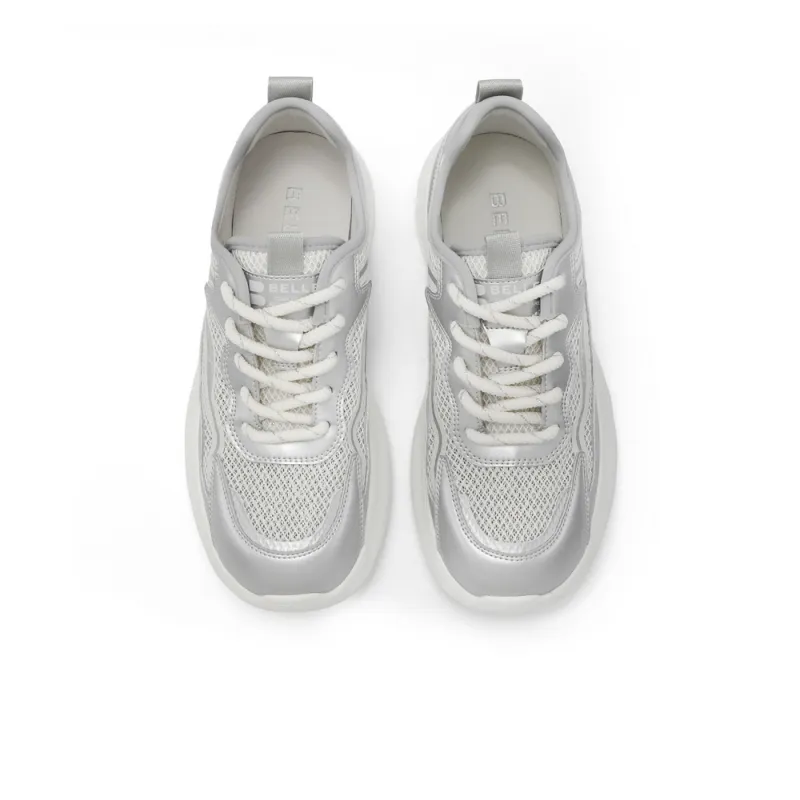 BELLE Low Top Casual Shoes Women's Silver-2