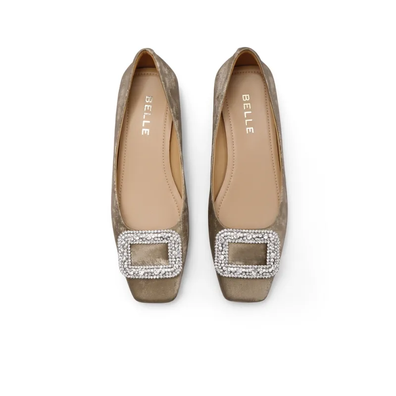 BELLE Women's Casual Shoes Women's Apricot/Silver/Black-2