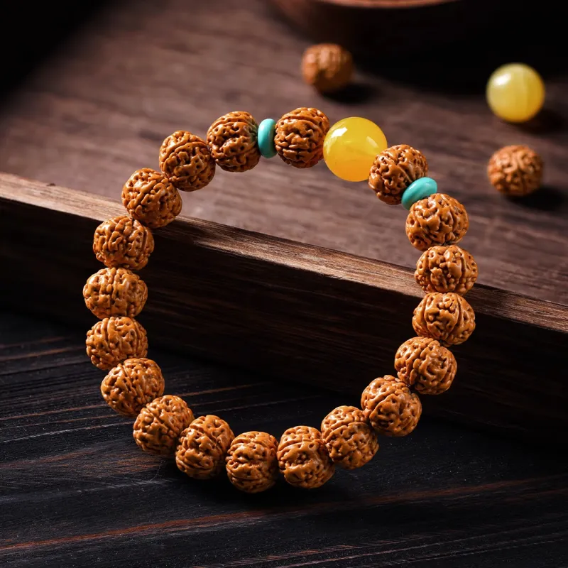 DALONG King Kong Bodhi Seeds Good Luck Beaded Bracelet Unisex-9