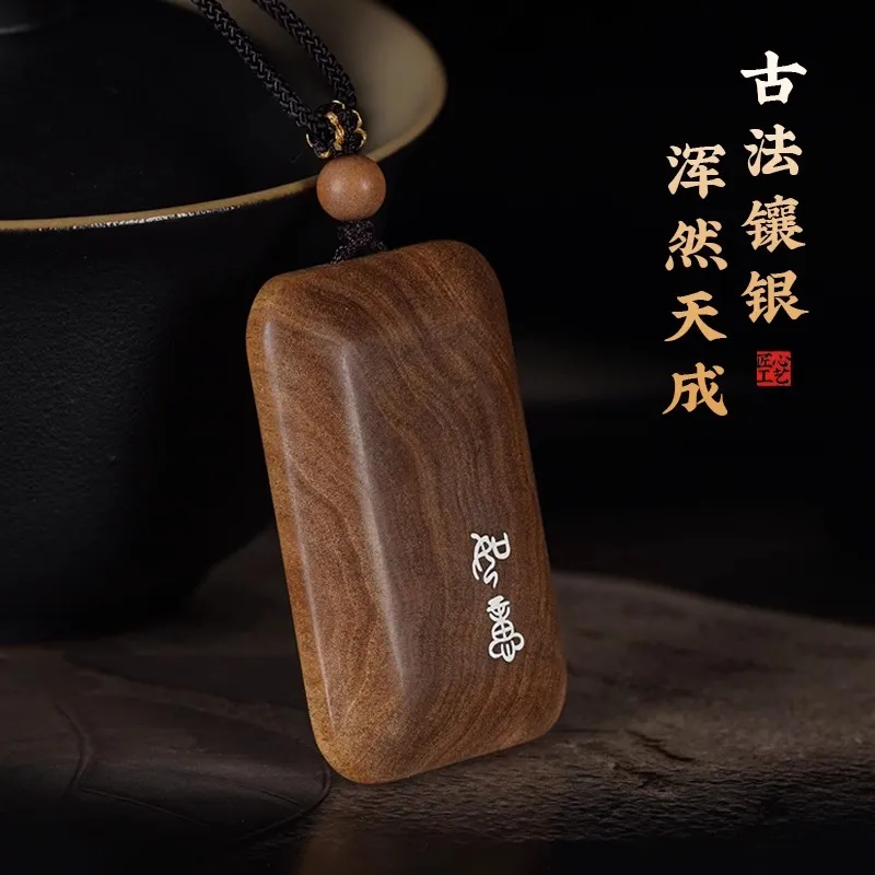 DALONG Old Mountain Sandalwood Wooden Pendant Unisex-2