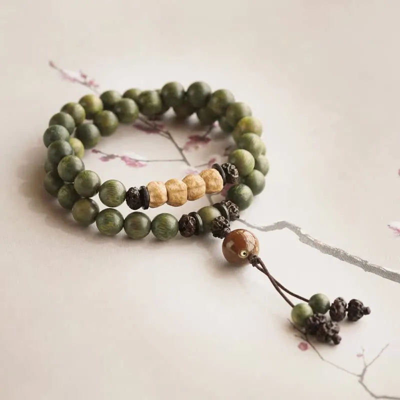 DALONG Green Sandalwood Bracelets Unisex-6