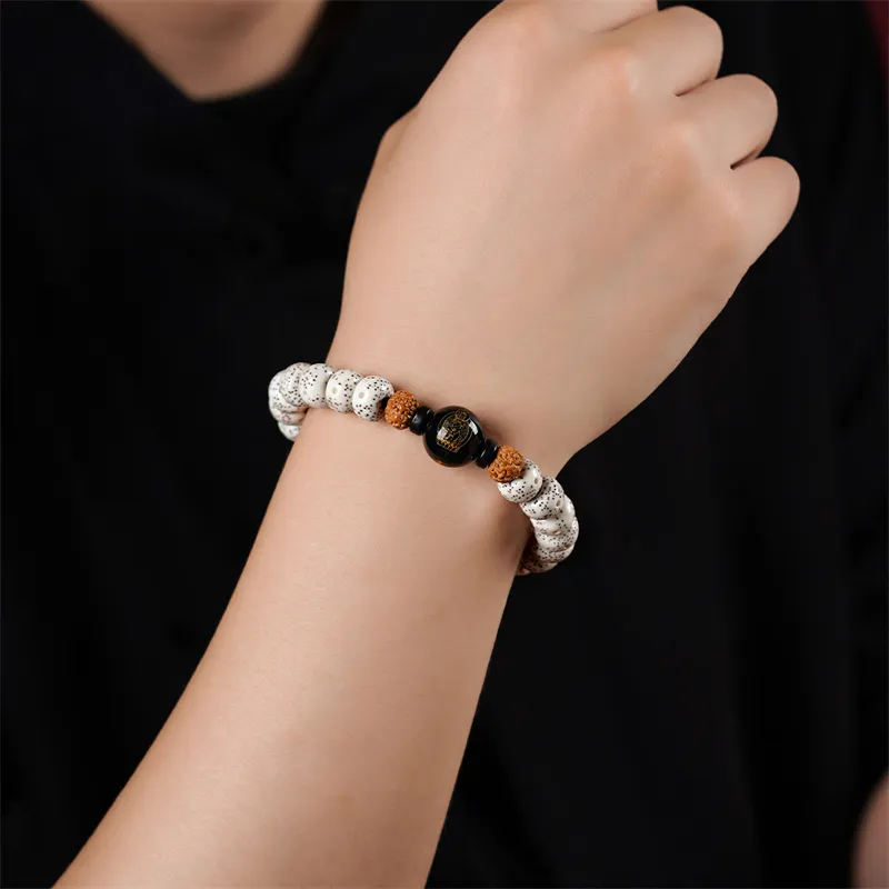 DALONG Star Moon Bodhi Seeds Single Wrap Beaded Bracelet Unisex-5