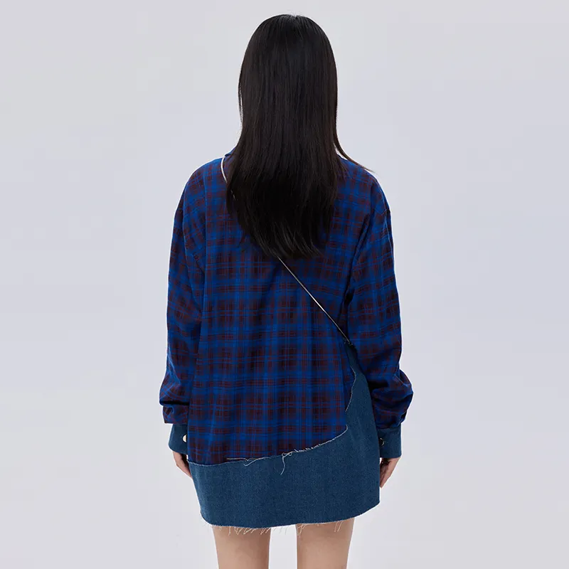 SOON FLOWER Shirt Spring Women's Blue-2