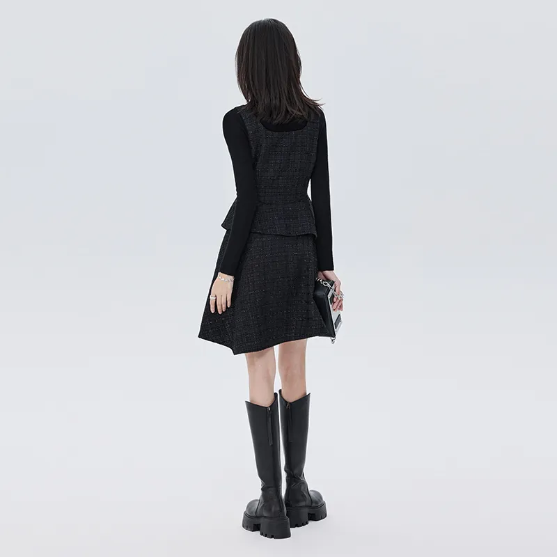 SOON FLOWER Slip Dresses Women's Black-2