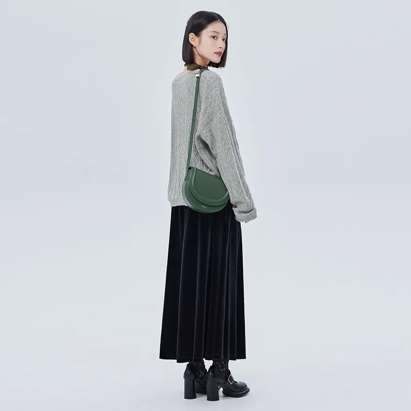 SOON FLOWER Casual Long Skirts Women's Black-6