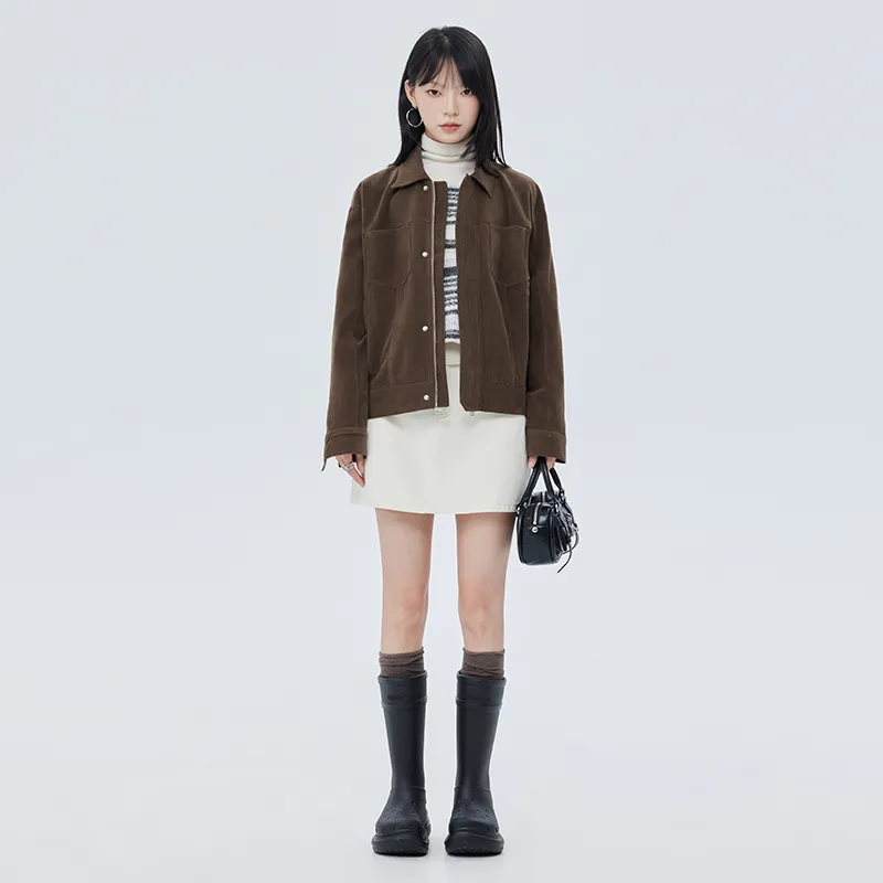 SOON FLOWER Jackets & Coats Unisex Coffee-3