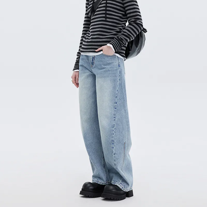 SOON FLOWER Jeans Women's Light Blue-2