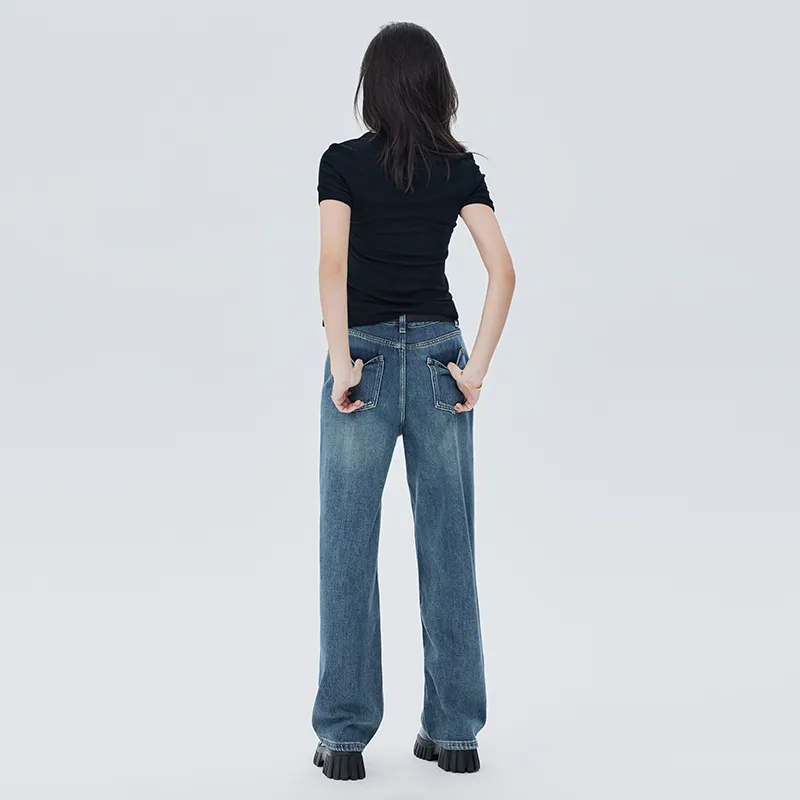 SOON FLOWER Jeans Women's Blue-3