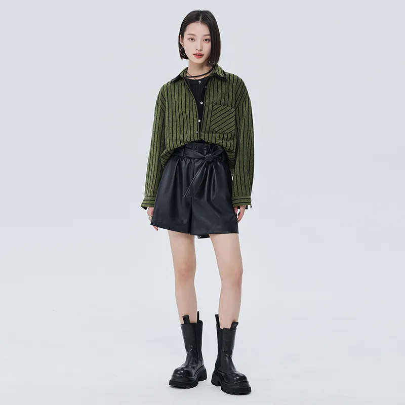 SOON FLOWER Shirt Women's Dragonwell Green-3
