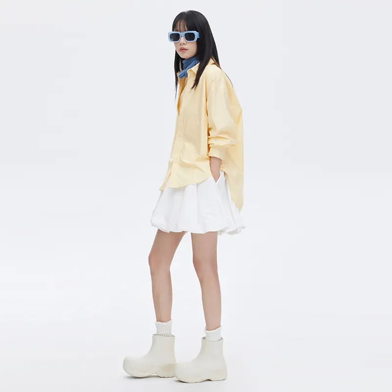SOON FLOWER Shirt Women's Light Yellow-3